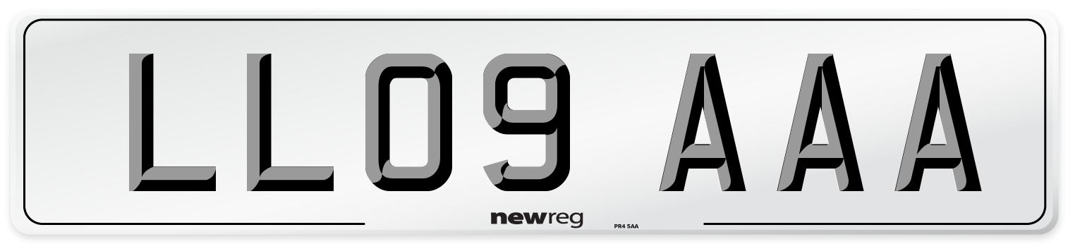 LL09 AAA Number Plate from New Reg
